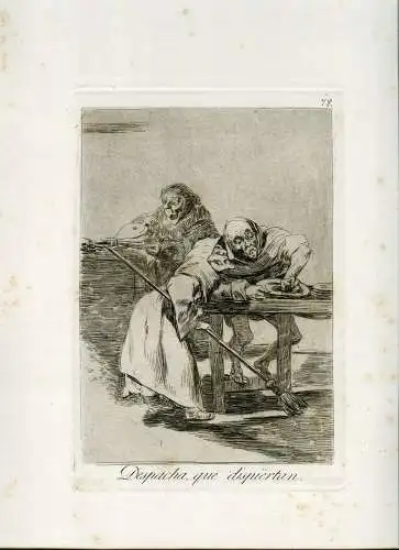 Despacha Als Dispiertan, Gravierkunst Nr 78 Original De Goya 5ª Ausgabe (