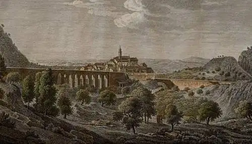 Karthäuser De Porta Coeli, Valencia - Alexandre Laborde - Gravur Alt/Antik 1810