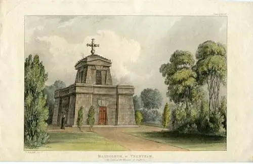 Mausoleum At Trentham Lithographie Bei T.Gendall IN / Auf / Im 1824,Farbig Hand