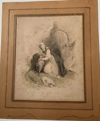 Savoya La Pastora. Gravierkunst De W.Finden Kopie De Ein Muster De J.Brown.1864