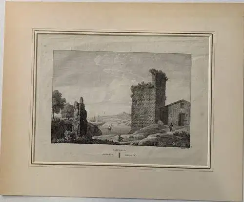 Castillo De Amposta, Tarragona - Alexandre Laborde - Gravierkunst Alt/Antik 1810