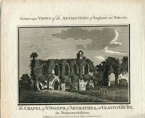 The Chapel Of St.Joseph Arimathea, At Glastonbury Gravierkunst IN 1786 Bei Edel