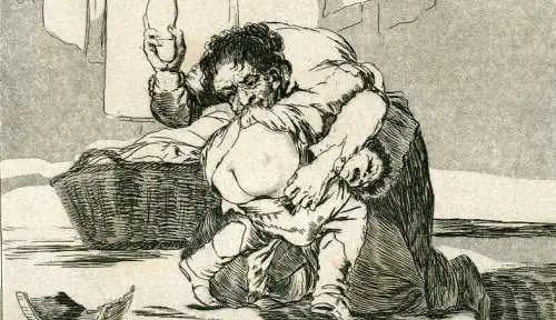 Si Quebró Der Kantharos, Gravierkunst Nr 25 Original De Goya 5ª Ausgabe (