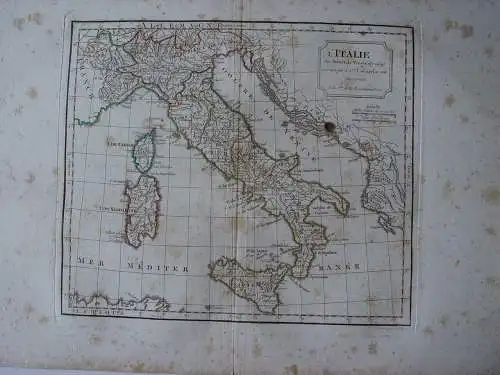 « L'Italie » Paar Robert De Vaugondy-Delamarché 1800