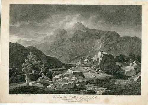 View IN The Valley Of Langdale Gravierkunst Bei W. Angus De Ein Werk De G.Arnald