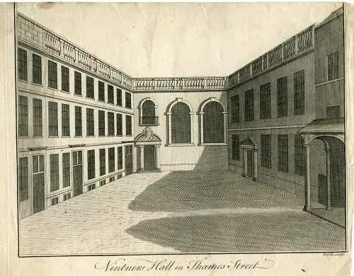 Vintners Hall IN Thames Street Gravierkunst Bei Benjamin Cole IN / Auf / Im 1756