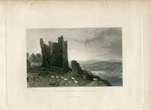 Brough Castle, Westmorland Gravierkunst Bei W.Le Petit De Ein Werk Det. Allom
