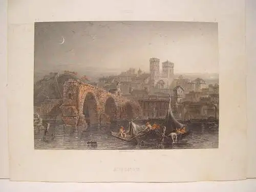 France. «Avignon» . Gravur Joseph Skelton (Gravur, Gravierkunst)