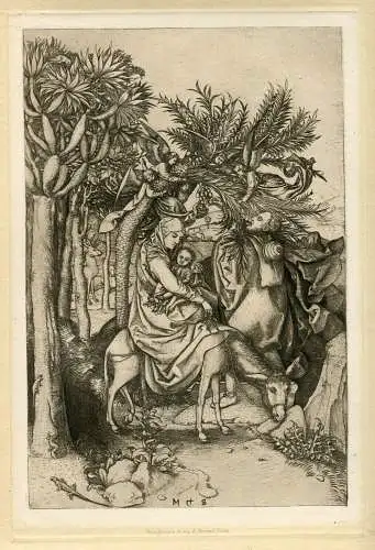 Amand Durand. Heliograbado. The Flight At Egypt. Kopie De Martin Schongauer