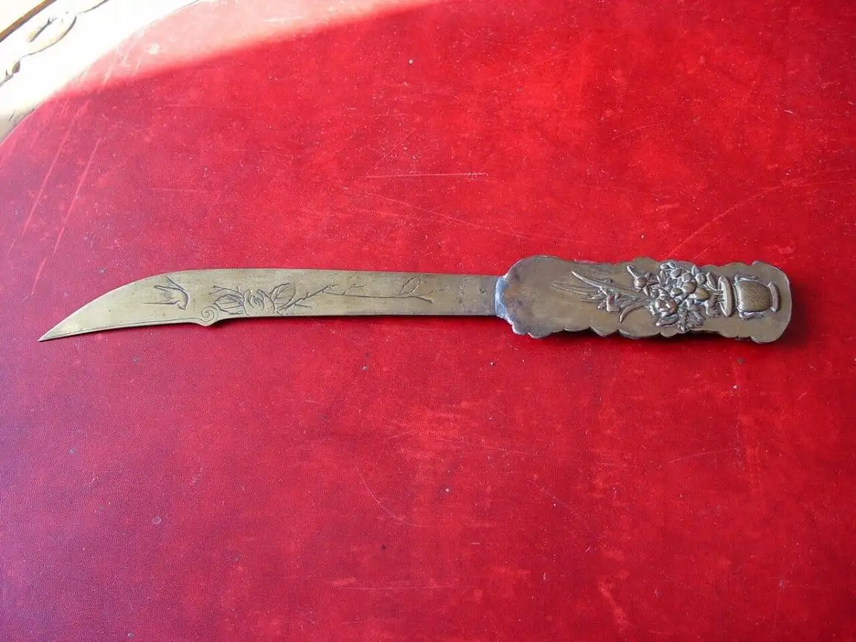 Antiker Brieföffner Orientalisch von / Aus Bronze (Antique,Letter Opener,Coupe 0
