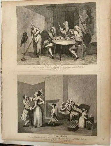 W.Hogarth. Gesprächsstoff Of Palmistry Und The Stay Maker Gravur Bei Thomas