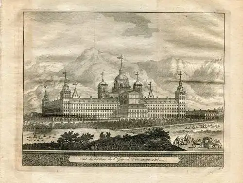 Madrid. Blick Von Escorial Bei Detras. Gravierkunst Bei Vander Aa. 1715