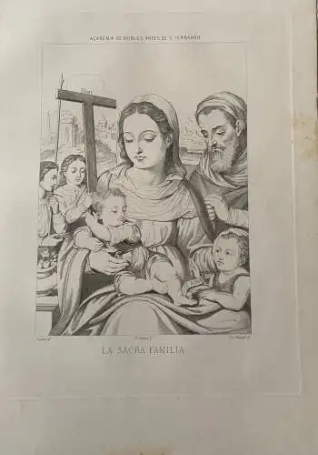 La Sacra Familia. De Juan De Juanes Gravierkunst Bei Py Margall