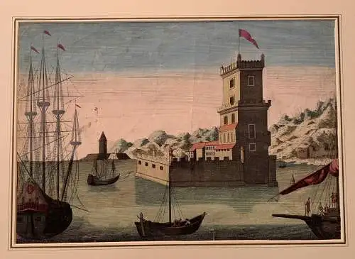 Turm De Belem IN / Auf / Im Lissabon - Gravierkunst Alt/Antik Jh.