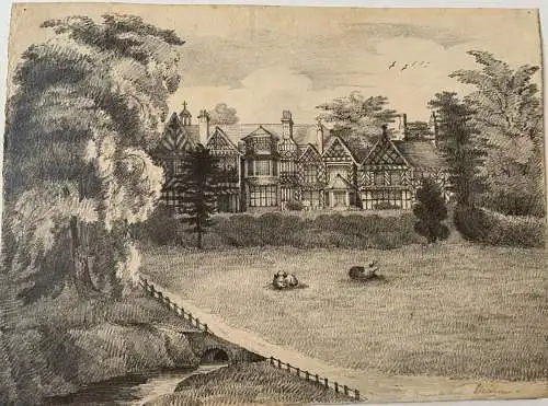 Inglaterra. Bramall Hall IN Cheshire. Muster. Jahrhundert