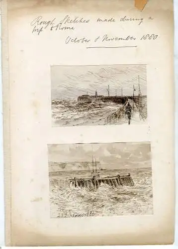 Dover.pareja De Memobuch Auf Feder-Breiten De Una Tormenta, 1880
