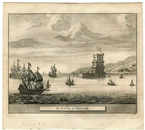 Portugal. Bellem. Vue De La Tour De Bellem Gravierkunst Bei Van der Aa, 1715