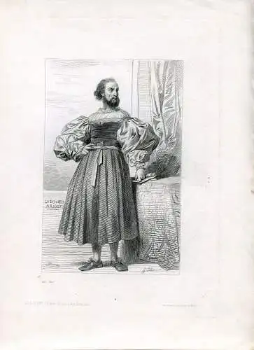 Ludovico Ariosto, Autor Von Gedicht Epos Orlando Furios, Gravur Bei Lalaisse