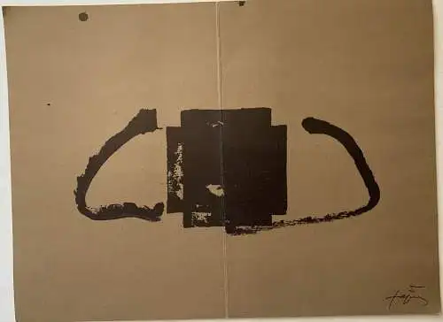 Tapies. Lithographie Original. Unterzeichnet IN / Auf / Im Plancha. Messe