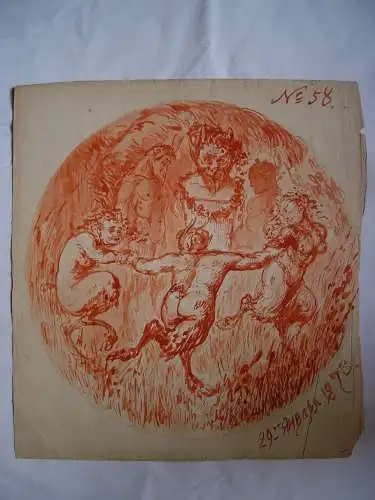 Junges Sátiros Bailando. Blutorange Fechada,Jan De 1873,IN / Auf / Im Kyrillisch