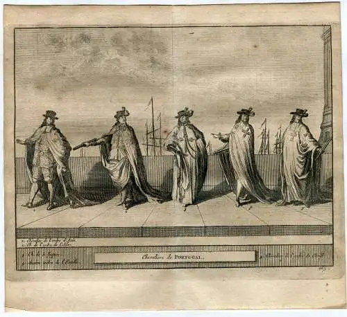 Portugal. Chevaliers De Portugal. Gravierkunst Bei Van der Aa, 1715
