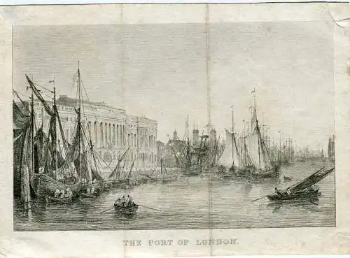 The Port Of London Gravierkunst De Mitte Von Jh.