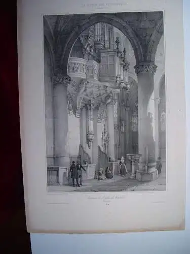 « Interieur De L´Eglise De Caudebec » Normandie De Le Moyen Age Pittoresque