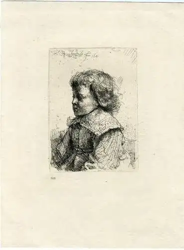 Rembrandt. Gravierkunst Joven. Unterzeichnet Und Datiert