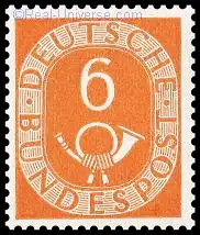 BRD - Miichelnummer: 126 - Posthorn - gestempelt