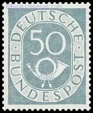 BRD - Miichelnummer: 134 - Posthorn - gestempelt