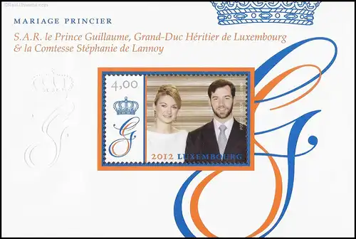Luxemburg - Block 30 - Prinzenhochzeit - Postfrisch