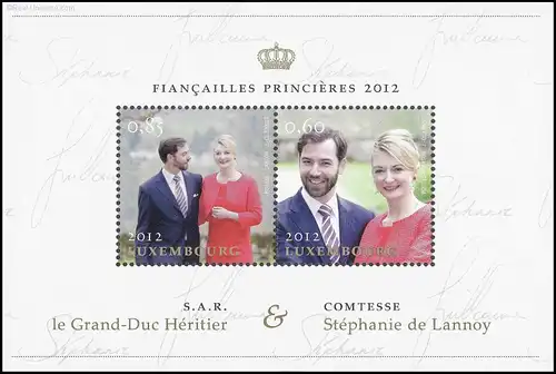 Luxemburg - Block 29 - Prinzliche Verlobung - Postfrisch