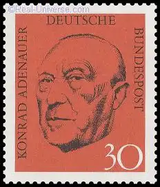BRD - Michelnummer 567 - 1. Todestag Konrad Adenauer - gestempelt