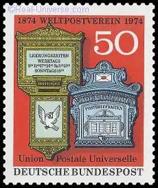 BRD - Michelnummer 825 - 100 Jahre Weltpostverein - gestempelt