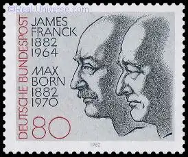 BRD - Michelnummer 1147 - 100. Geburtstag James Franck und Max Born - gestempelt