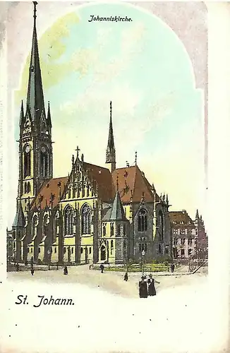 AK Saarbrücken. Johanniskirche. St. Johann. ca.1911, Verlag Ottmar Zieher