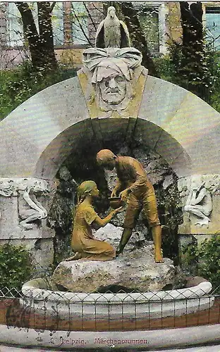 AK Leipzig. Märchenbrunnen. ca.1911