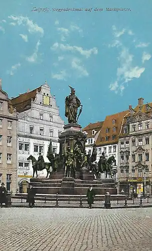 AK Leipzig. Siegesdenkmal auf dem Marktplatz. ca.1907