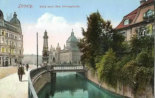 AK Leipzig. Blick nach dem Reichsgericht. ca.1905, Verlag Karl Fickenscher, gut