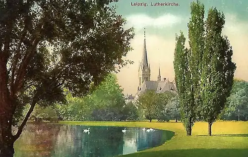 AK Leipzig. Lutherkirche. ca.1908, Verlag Pernitzsch