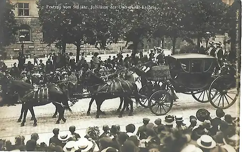 AK Leipzig. Festzug vom 500 jähr. Jubiläum der Universität Leipzig. ca.1906