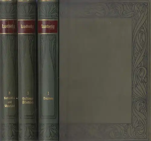 Buch: Ludwigs Werke, 3 Bände. Ludwig, Otto, Bibliographisches Institut