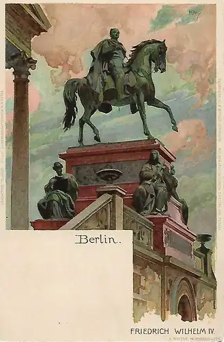 AK Berlin. Friedrich Wilhelm IV. ca. 1900, Postkarte, gut