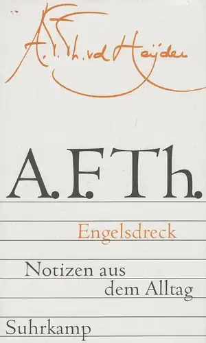 Buch: Engelsdreck - Notizen aus dem Alltag. Van der Heijden, 2006, Suhrkamp