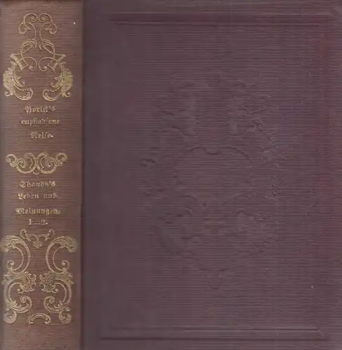 Buch: Yorick's empfindsame Reise / Tristam Shandy's Leben. Sterne, L., 1853 ff.