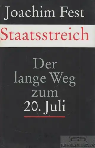 Buch: Staatsstreich, Fest, Joachim. 1994, Bertelsmann Club, gebraucht, gut