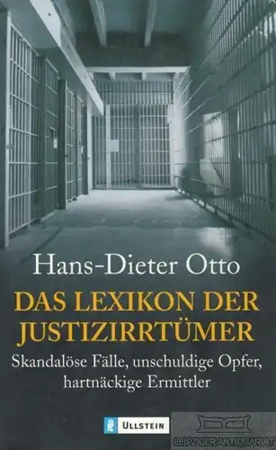 Buch: Das Lexikon der Justizirrtümer, Otto, Hans-Dieter. 2003, Ullstein Verlag