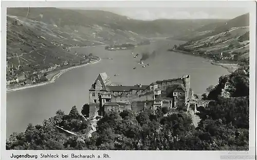 AK Jugendburg. Stahleck bei bacharach a. Rh. ca. 1938, Postkarte. Ca. 1938