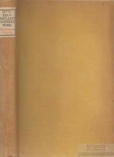 Buch: Ausgewählte Werke in drei Bänden Zweiter Band: Prosa, Hartleben. 1919