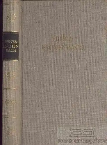 Buch: Werke in einem Band, Ebner-Eschenbach, Marie von. 1982, Aufbau Verlag